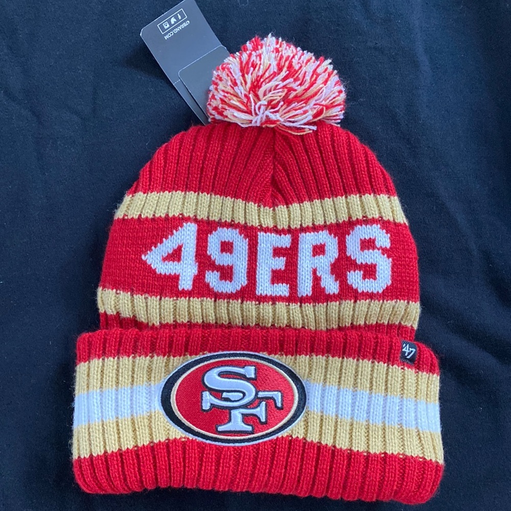 San Francisco 49ers 47 Brand Red Bering Cuff Knit Hat